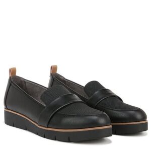 Dr. Scholl's Women's Black Loafers with Tan Detail